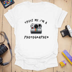 T-Shirt With Retro Camera Graphic and Photographer Humor