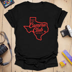 T-Shirt With Texas State Outline and Photography Design