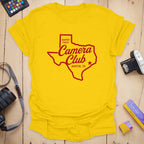 T-Shirt With Texas State Outline and Photography Design