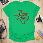 T-Shirt With Texas State Outline and Photography Design