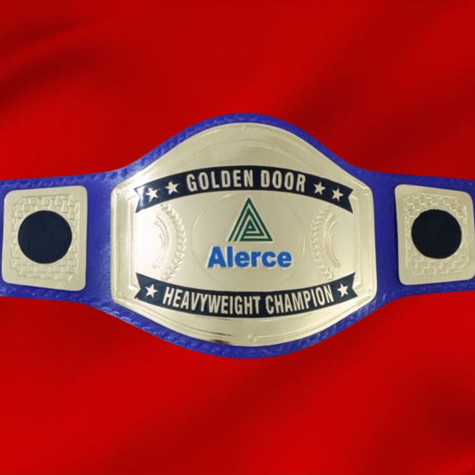Custom Name and Green Triangle Logo Wrestling Championship Belt