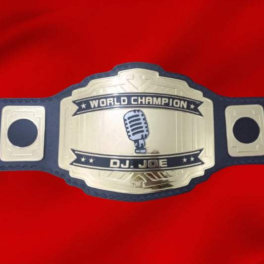Custom Name and Mic Logo Wrestling Championship Belt