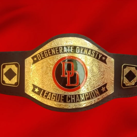 Custom Name and Degenerate Dynasty Logo Wrestling Championship Belt