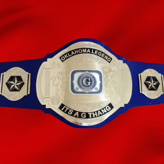 Custom Name and G Logo Wrestling Championship Belt