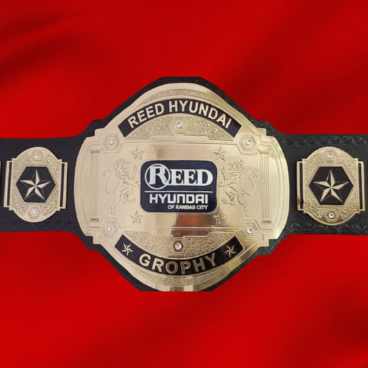 Custom Name and Reed Hyundai Logo Wrestling Championship Belt