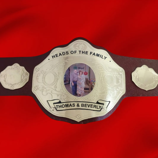 Custom Head Of The Family Wrestling Championship Belt