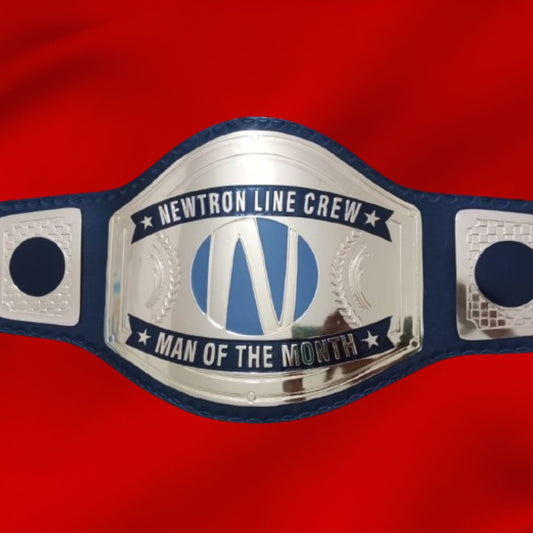 Custom Name and Newtron Line Crew Logo Wrestling Championship Belt