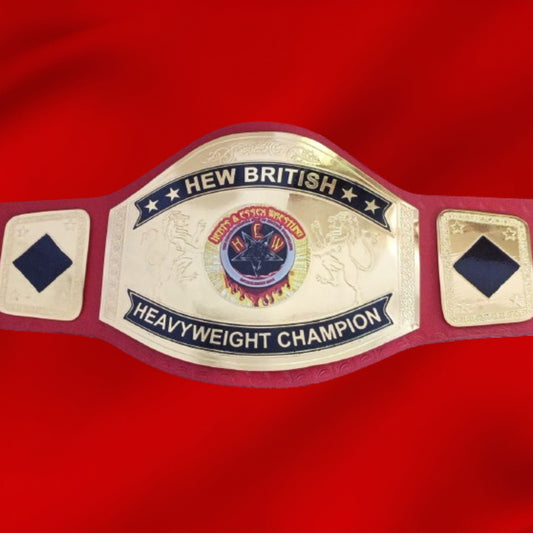 Custom HEW British Wrestling Championship Belt