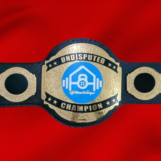 Custom Name and Life Fitness Technique Logo Wrestling Championship Belt