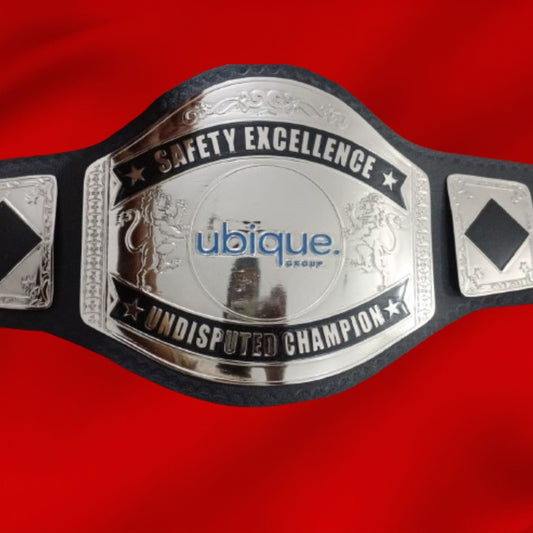 Custom Name and Ubique Group Logo Wrestling Championship Belt