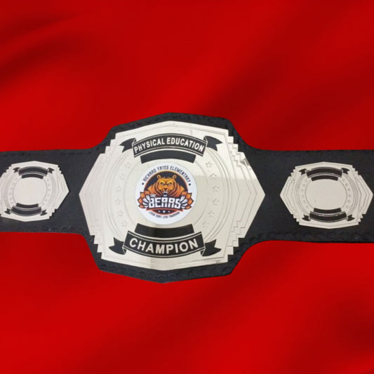 Custom Bear Logo Wrestling Championship Belt