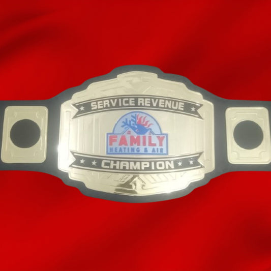 Custom Name and Family Heating Air Logo Wrestling Championship Belt