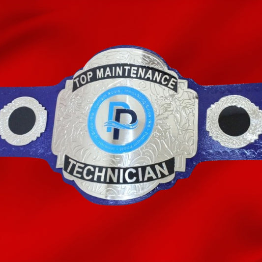 Custom Name and Pulliam Pools Logo Wrestling Championship Belt