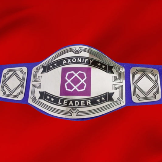 Custom AXonify Logo Wrestling Championship Belt