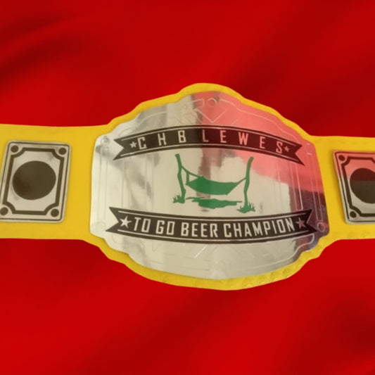 Custom Name and Green Net Woven Sling Logo Championship Belt