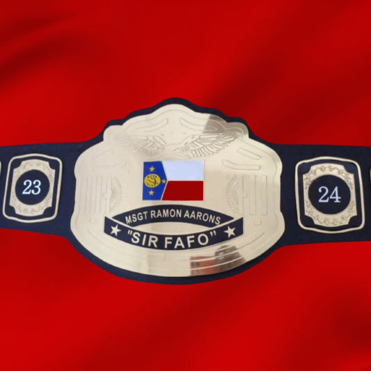 Custom Name and Flag Wrestling Championship Belt