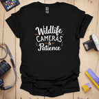 T-Shirt With Wildlife Patience Graphic
