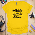 T-Shirt With Wildlife Patience Graphic