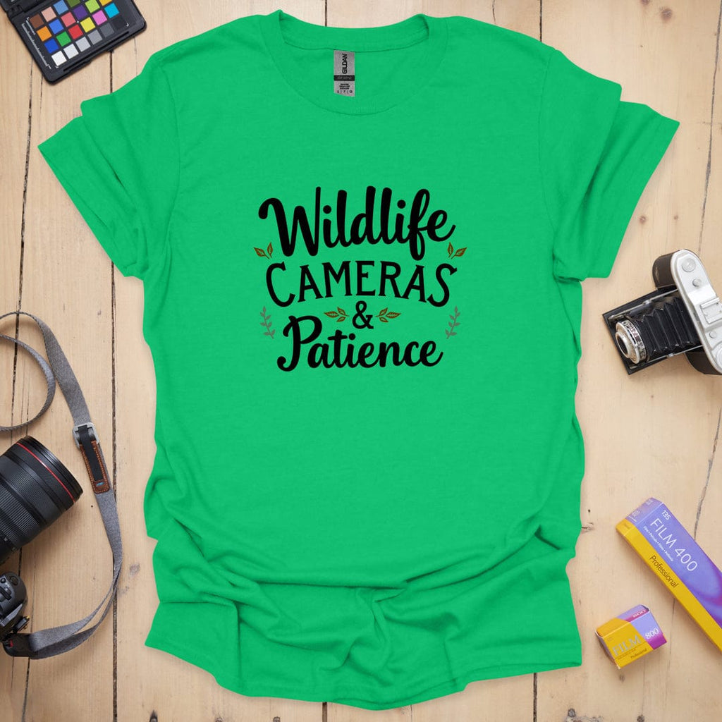 T-Shirt With Wildlife Patience Graphic