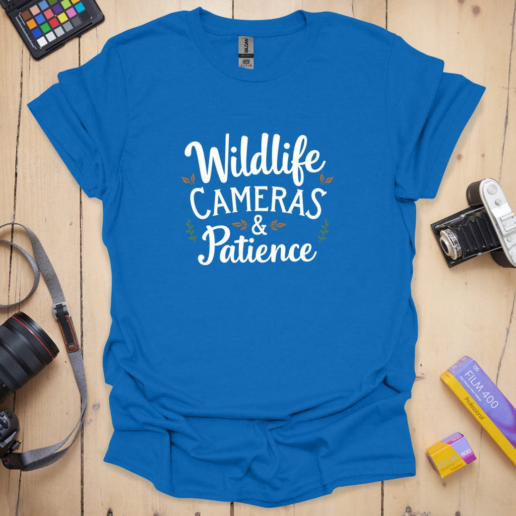 T-Shirt With Wildlife Patience Graphic