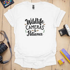 T-Shirt With Wildlife Patience Graphic