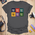 T-Shirt With Retro Camera Grid Pop Art Design