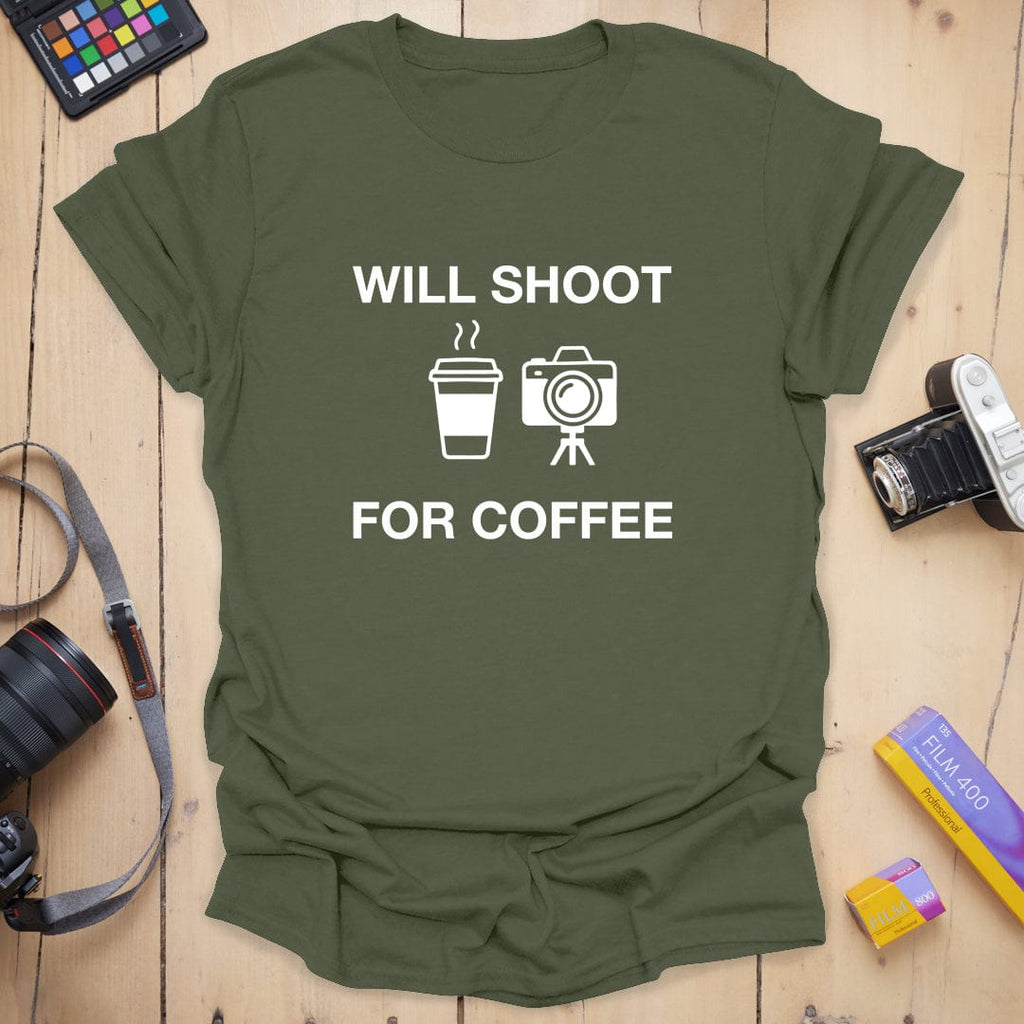 T-Shirt With Coffee Photography Humor