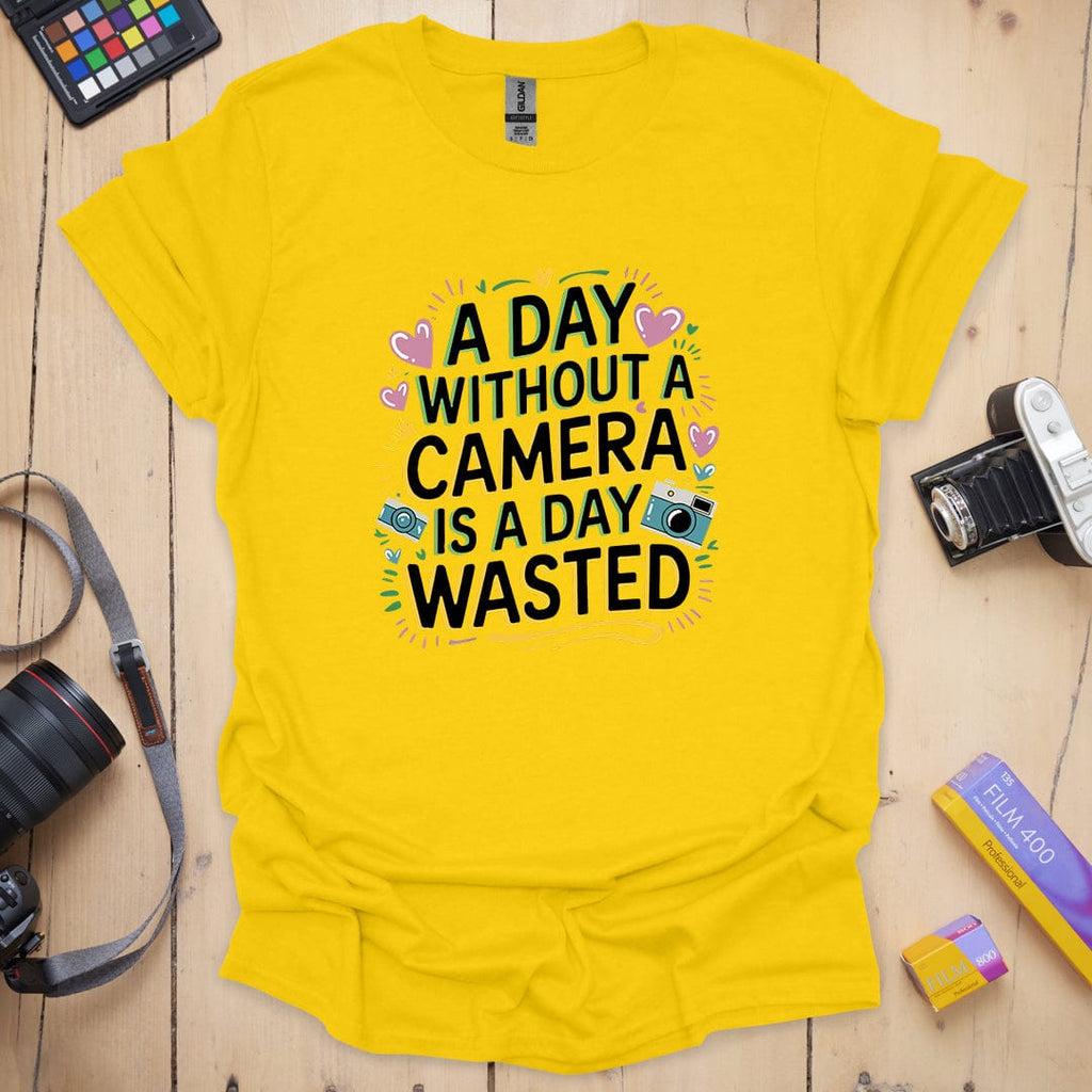 T-Shirt for Photographers With a Wasted Day Design