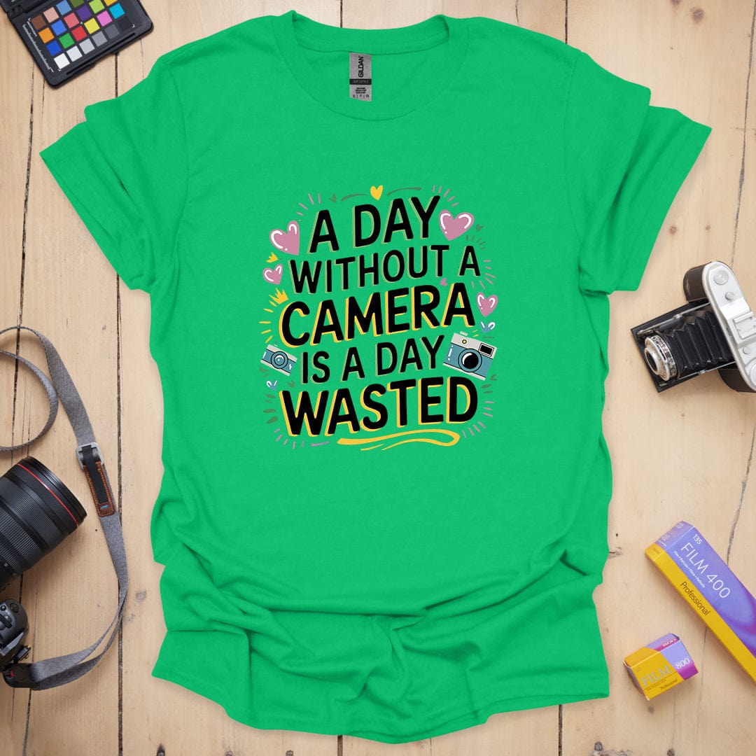 T-Shirt for Photographers With a Wasted Day Design