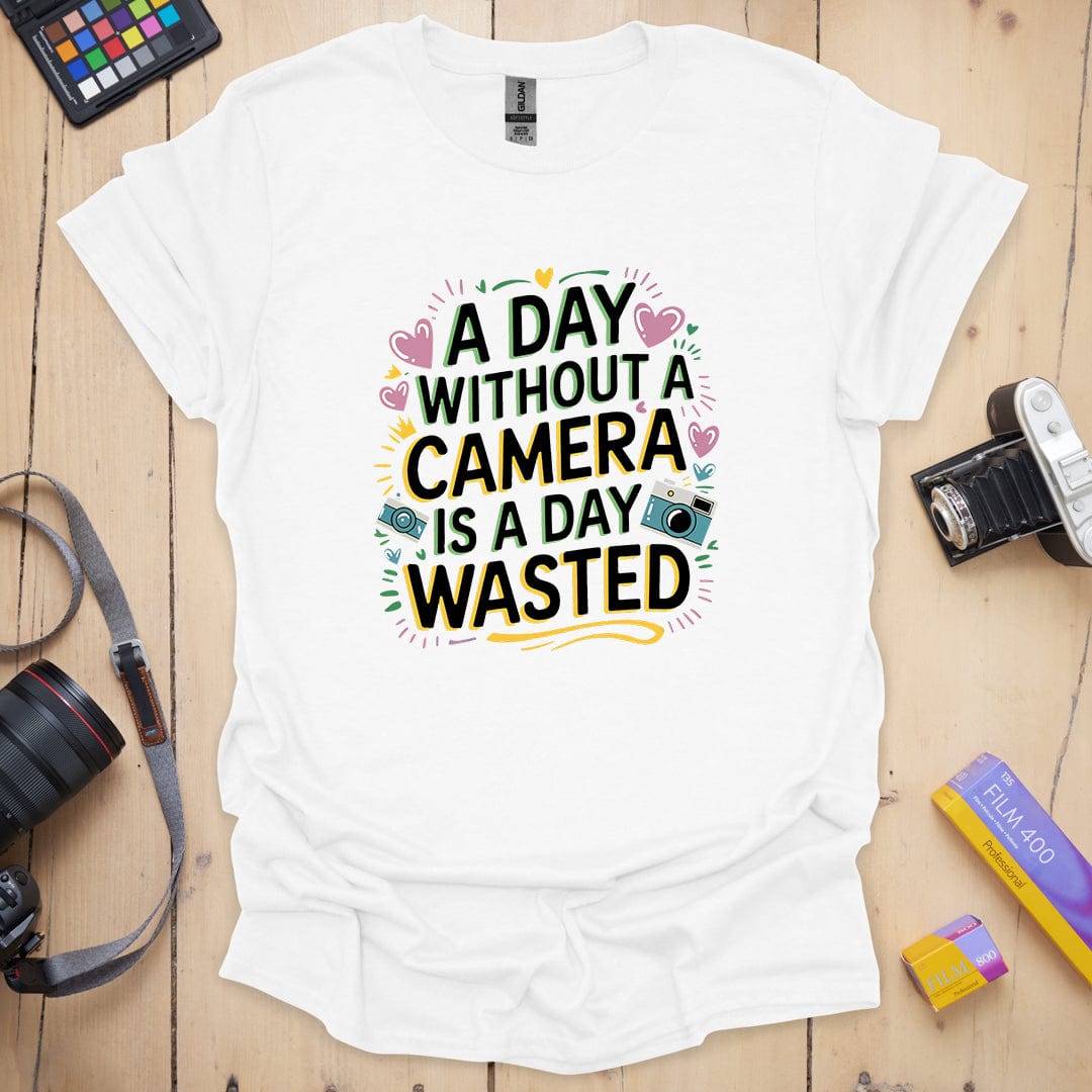 T-Shirt for Photographers With a Wasted Day Design