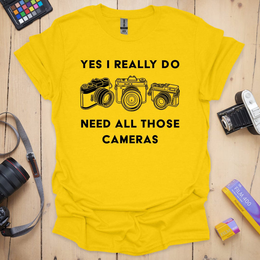 T-Shirt for Photographers With More Than One Camera
