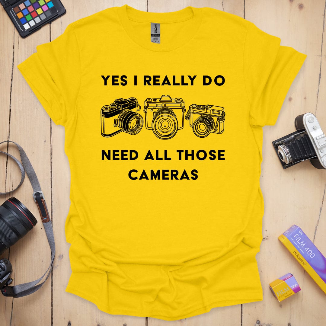 T-Shirt for Photographers With More Than One Camera