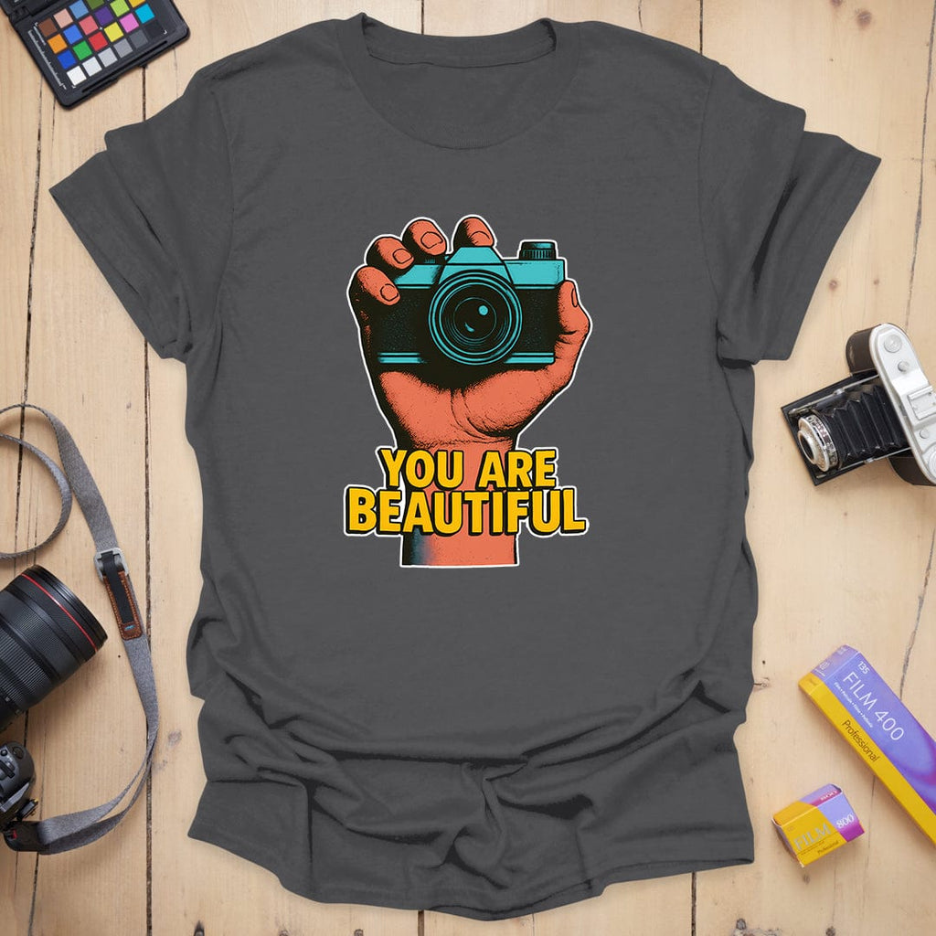 T-Shirt With You Are Beautiful Vintage Graphic