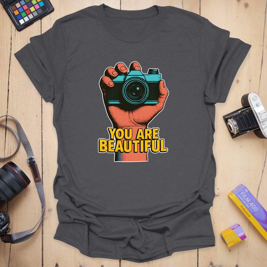 T-Shirt With You Are Beautiful Vintage Graphic