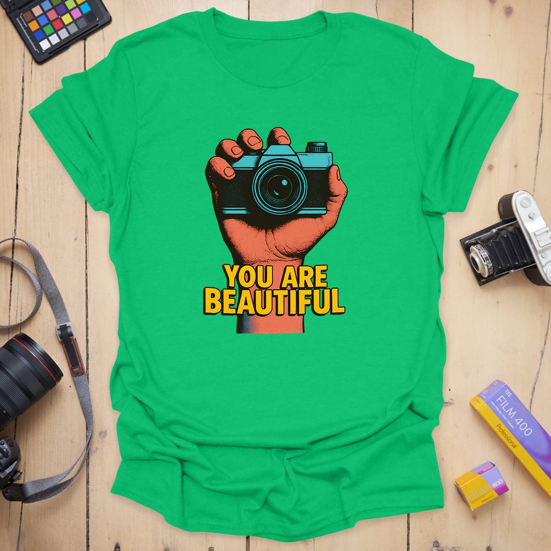 T-Shirt With You Are Beautiful Vintage Graphic