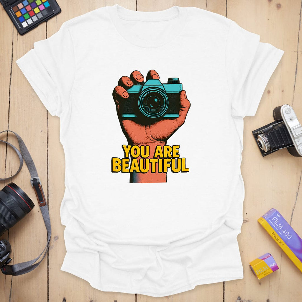 T-Shirt With You Are Beautiful Vintage Graphic
