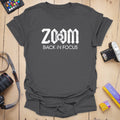 T-Shirt With Zoom Back in Focus Graphic