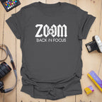 T-Shirt With Zoom Back in Focus Graphic