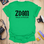 T-Shirt With Zoom Back in Focus Graphic