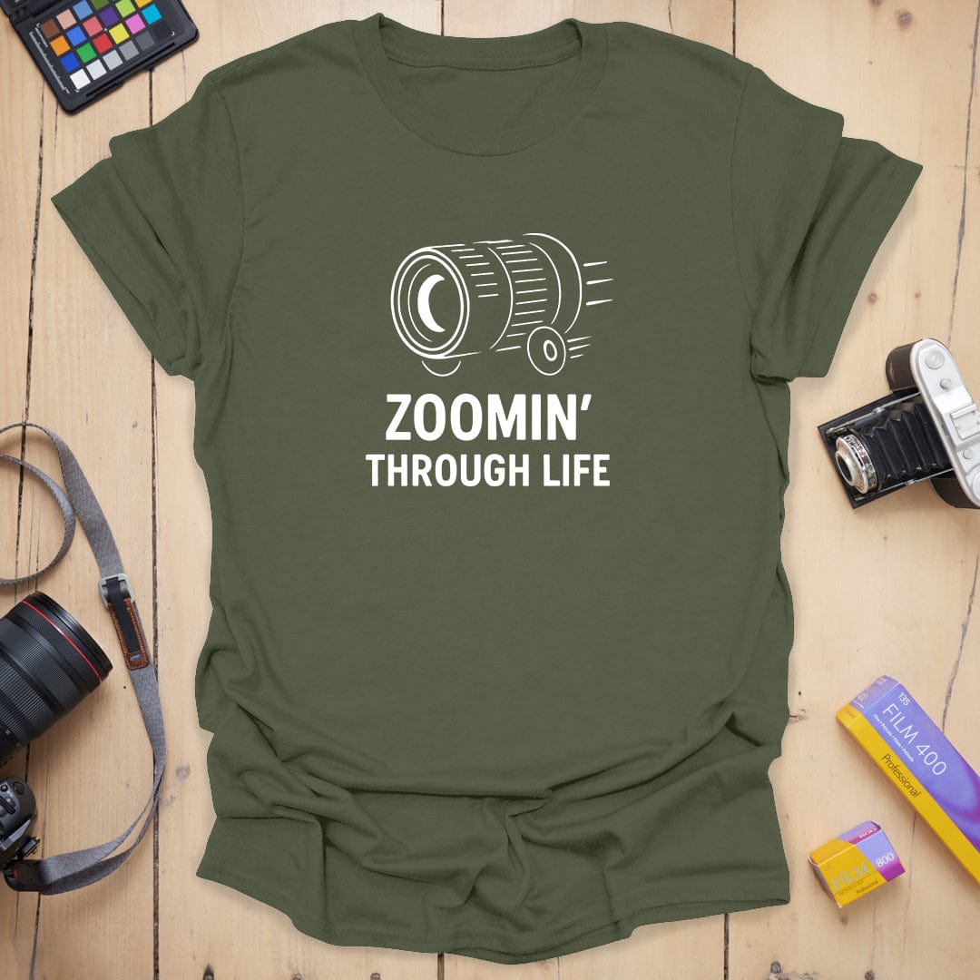 T-Shirt With Zoomin Through Life Photographer Graphic