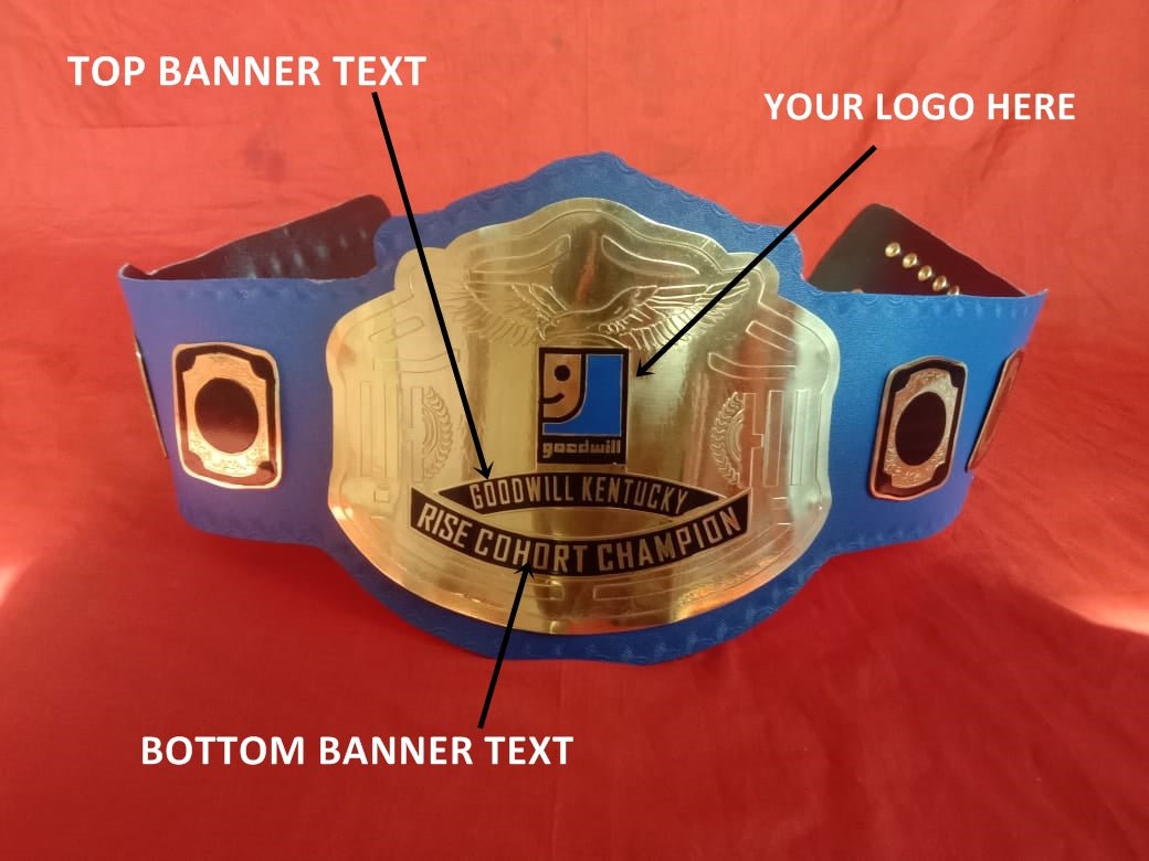 Custom Name and Goodwill Logo Wrestling Championship Belt - Customize Wrestling Belts Wrestling Customize Beltposhleathers - 14b7Black2mm BrassCustom Name and Goodwill Logo Wrestling Championship Belt - Customize Wrestling BeltsWrestling Customize Beltposhleathers - 14b7
