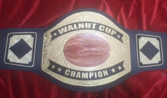 Custom Name and Walnut Logo Wrestling Championship Belt