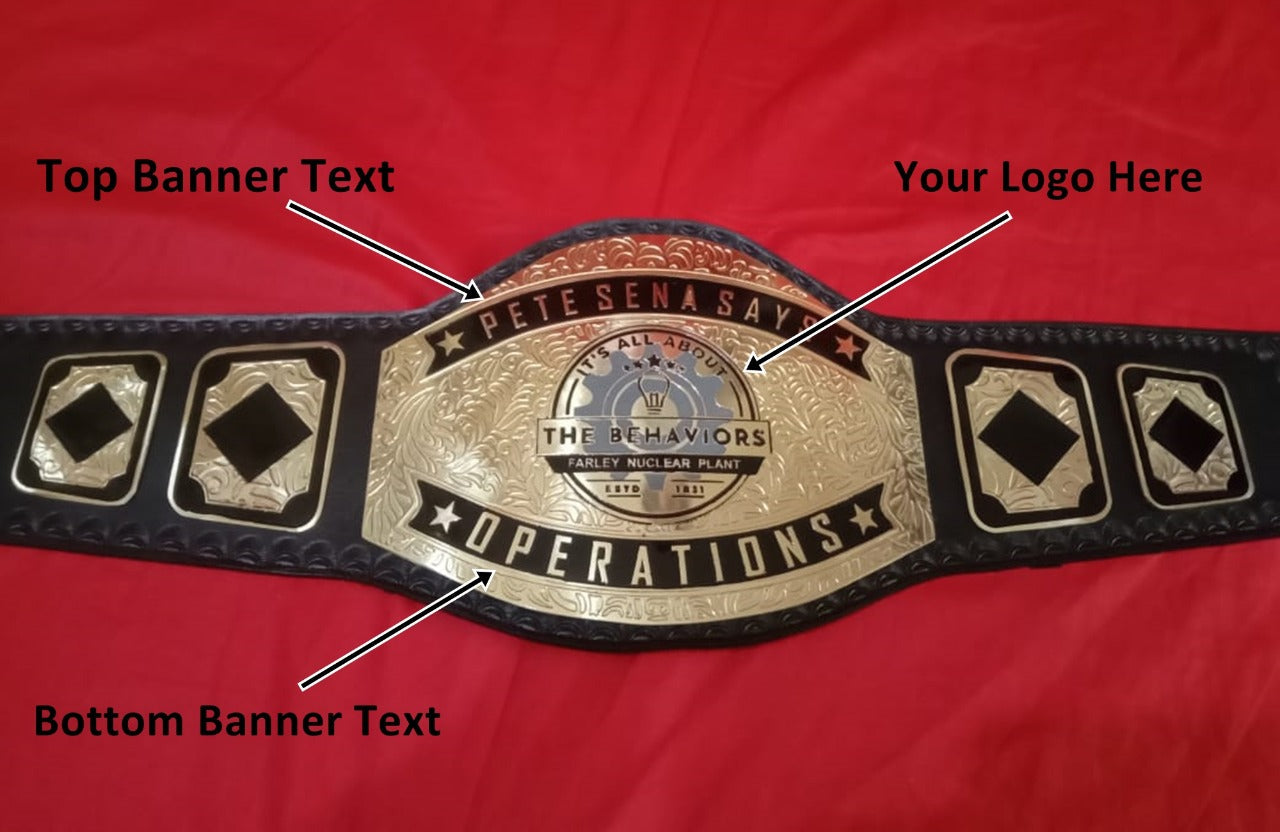 Custom Name and Bulb Logo For Your Firm Wrestling Championship Belt - Customize Wrestling Belts