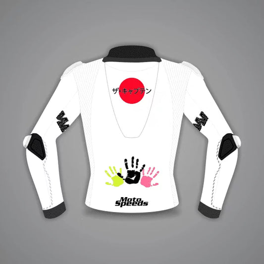 All White Motorcycle Jacket Aleix Espargaro Winter Test 2024