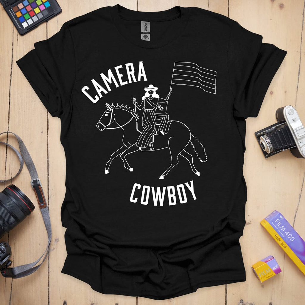 T-Shirt Camera Cowboy Album-Inspired Graphic