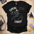 T-Shirt Camera Cowboy Album-Inspired Graphic