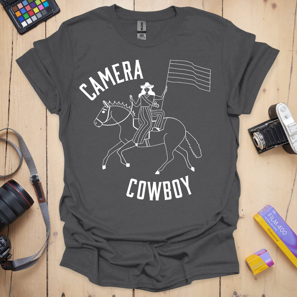 T-Shirt Camera Cowboy Album-Inspired Graphic
