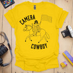 T-Shirt Camera Cowboy Album-Inspired Graphic