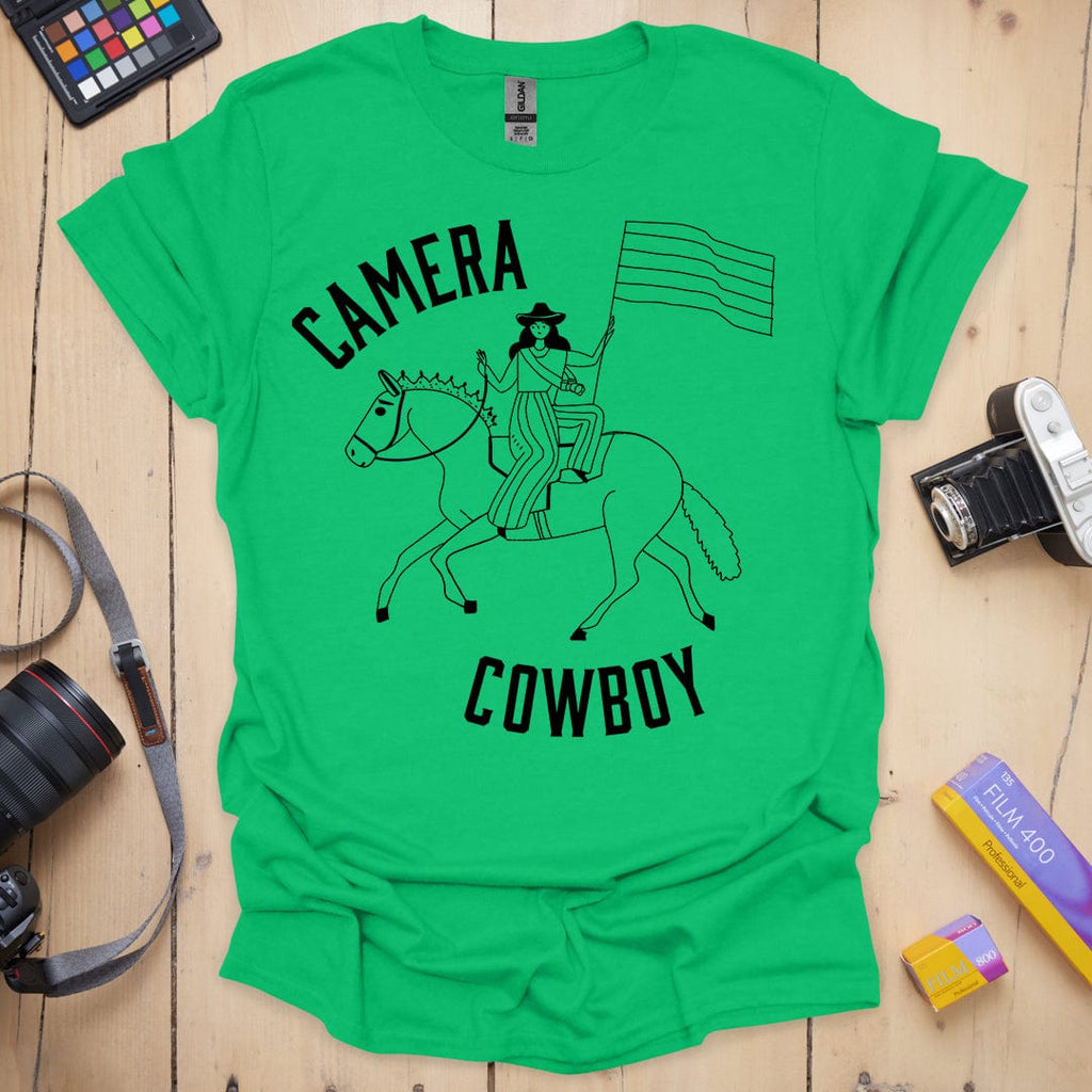 T-Shirt Camera Cowboy Album-Inspired Graphic