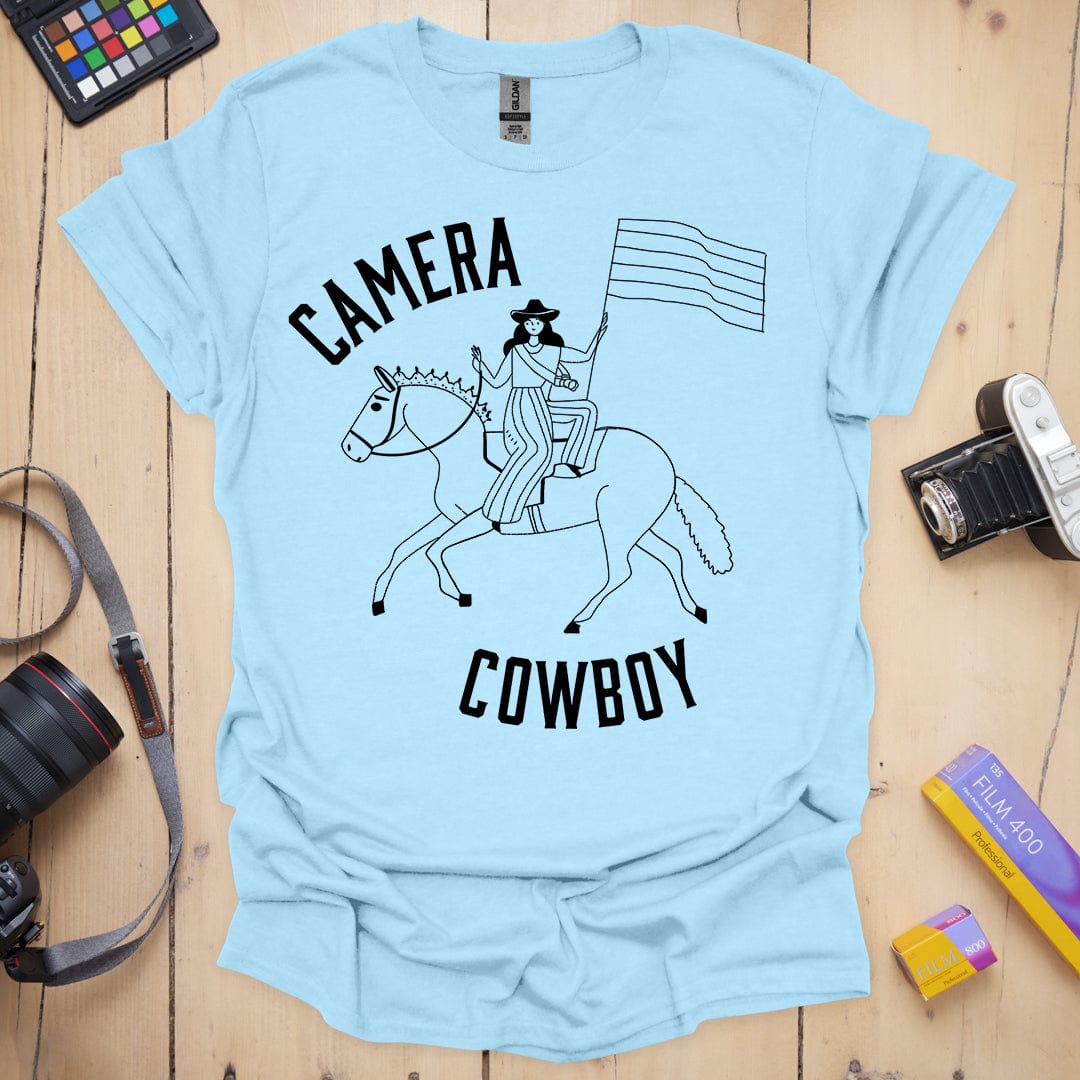 T-Shirt Camera Cowboy Album-Inspired Graphic